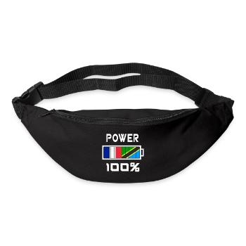 La Tanzanie et France Power 100 % - Sac banane - noir - Devant