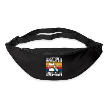 camping is importanter motorhome t-shirt camper - Bum bag - black - Front
