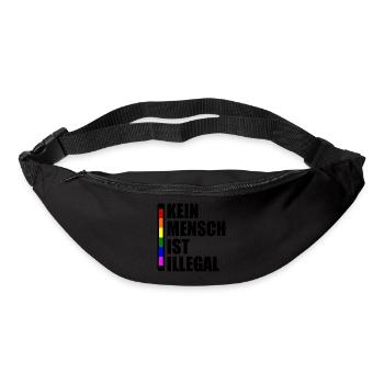 Kein mensch ist illegal - Gürteltasche - Schwarz - Vorne