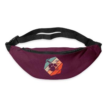 Schlagzeuger Drummer Schlagzeugspielen Schlagzeug - Gürteltasche - Burgunderrot - Vorne