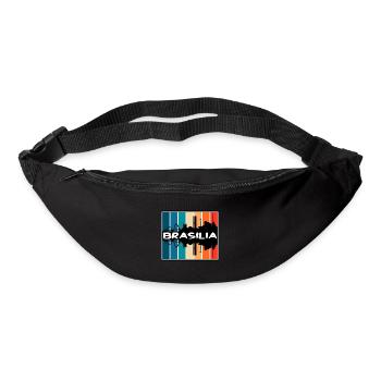 Brasilia Brazil Skyline Silhouette Travel Souvenir - Bum bag - black - Front