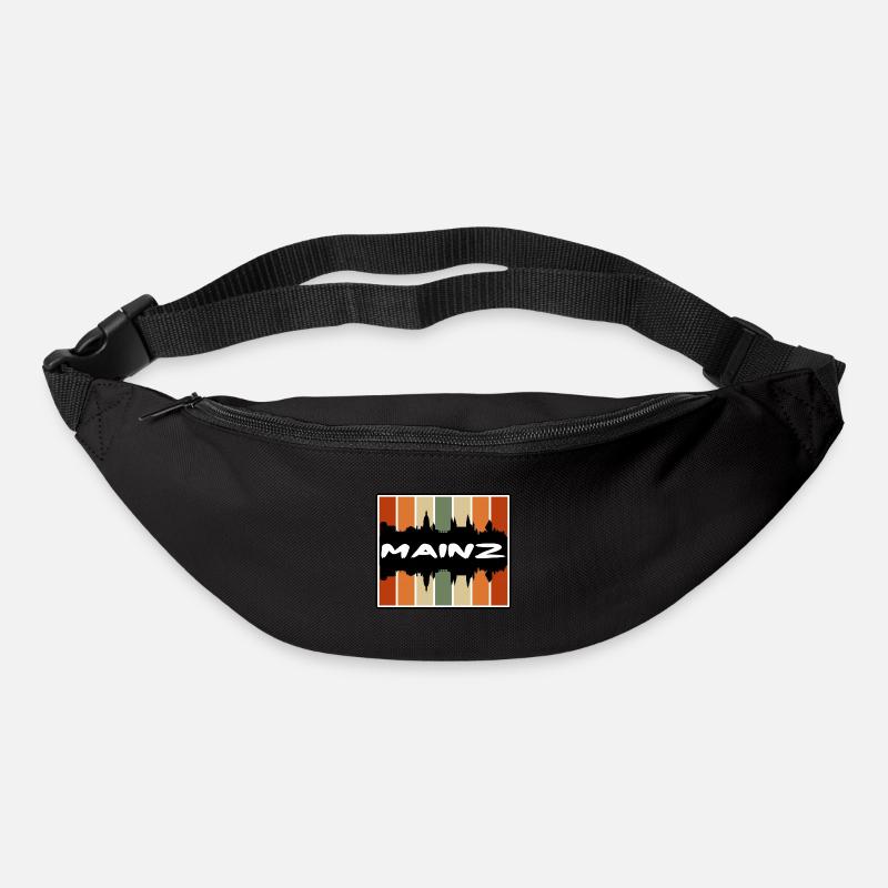 Mainz Deutschland Skyline Silhouette Reisesouvenir - Gürteltasche - Schwarz