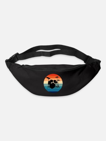 Percussionniste Batterie de batteur homme - Sac banane - noir