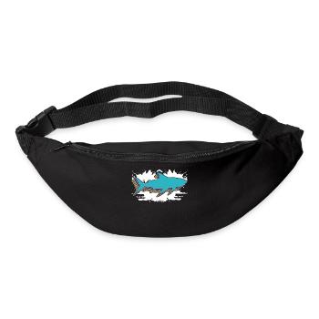 Coeur coloré for fans of requiem Voici une - Sac banane - noir - Devant
