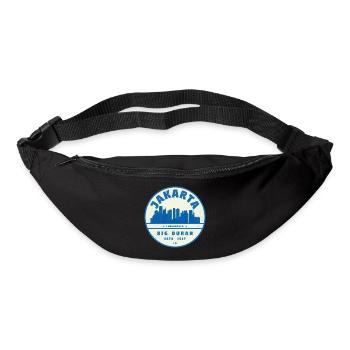 Jakarta Skyline Round Logo Blue White - Bum bag - black - Front