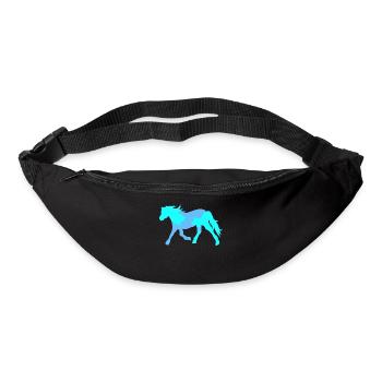 Cool Pferde Pferdenarr Islandpferde Pferdeliebe - Gürteltasche - Schwarz - Vorne