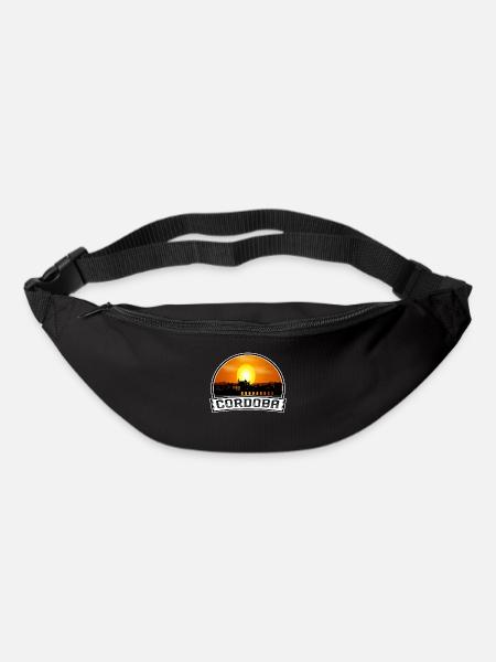Cordoue Espagne Skyline Vintage Sunset Travel Souven - Sac banane - noir
