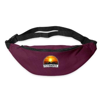 Istanbul Turquie Skyline Vintage Sunset Travel Souv - Sac banane - bordeaux  - Devant
