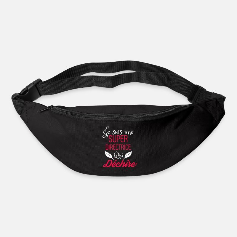 Super directrice qui déchire - Sac banane - noir
