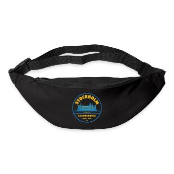 Stockholm Skyline Badge Blue Yellow - Bum bag - black - Front