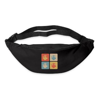 design du tambour - Sac banane - noir - Devant