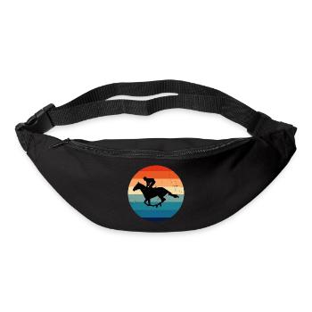 Saut d’obstacles Équitation Chasse équestre - Sac banane - noir - Devant