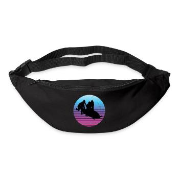 Bobbahn Damen Herren Bob Zweierbob Bob fahren - Gürteltasche - Schwarz - Vorne