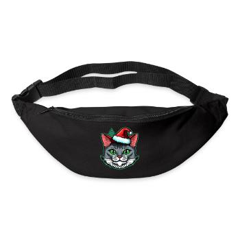 Stunning Xmas kitten design, the best Xmas present - Bum bag - black - Front