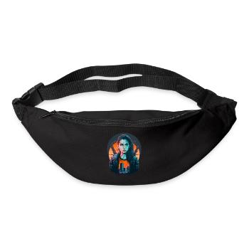 Wonderful painting of a Beautiful cyber Girl - Bum bag - black - Front