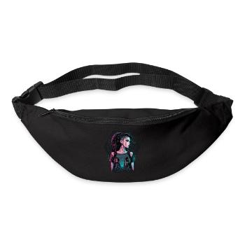 Amazing painting of a Beautiful cyber Lady - Bum bag - black - Front