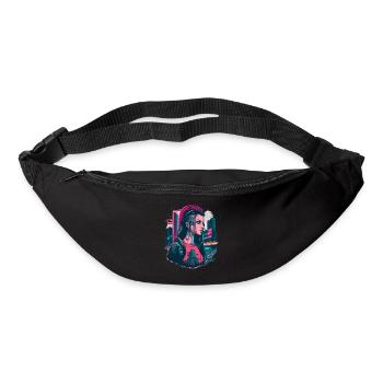 Merveilleuse illustration d’une femme futuriste - Sac banane - noir - Devant