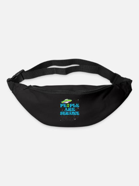 People Are Strange T-shirt Design Aliens Peculiar - Bum bag - black