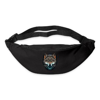 Wonderful Artwork of a Wolf Head - Bum bag - black - Front