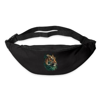 Tigre vert - Sac banane - noir - Devant