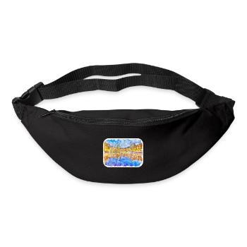 France Aquarelle Croquis Illustration Dessinée à la Main - Sac banane - noir - Devant