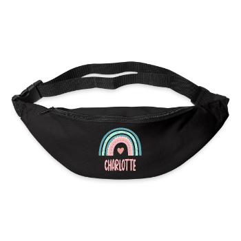 Charlotte Name Rainbow Baby - Bum bag - black - Front