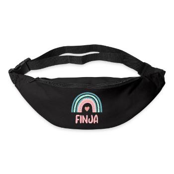 Finja Name Regenbogen Baby - Gürteltasche - Schwarz - Vorne
