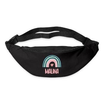 Malina Name Regenbogen Baby - Gürteltasche - Schwarz - Vorne