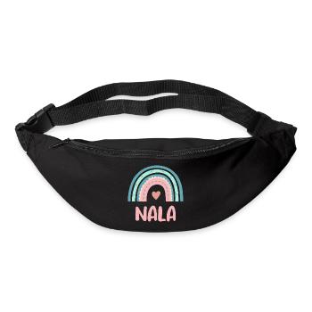 Nala Name Regenbogen Baby - Gürteltasche - Schwarz - Vorne