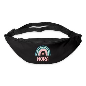 Nora Name Regenbogen Baby - Gürteltasche - Schwarz - Vorne