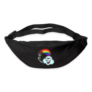 Lustig Lgbt Homo Regenbogen Bisexuell Transgender - Gürteltasche - Schwarz - Vorne