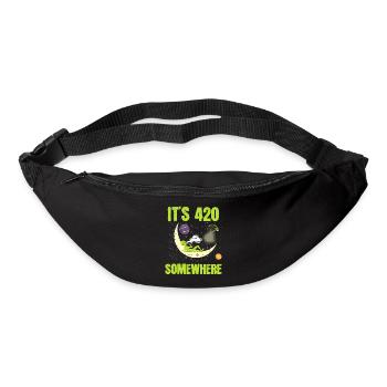 It's 420 Somewhere Weed Cannabis T-shirt Design - Bum bag - black - Front