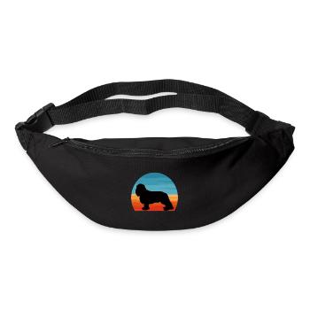 King Charles Dog Lover Silhouette Vintage Sunset - Bum bag - black - Front