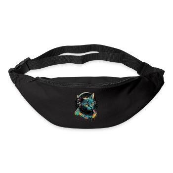 Cat Likes Music - Bum bag - black - Front