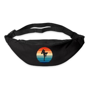 Boxe Thaï Hommes Muay Thai Boxe Thaï Boxeur Thaï - Sac banane - noir - Devant