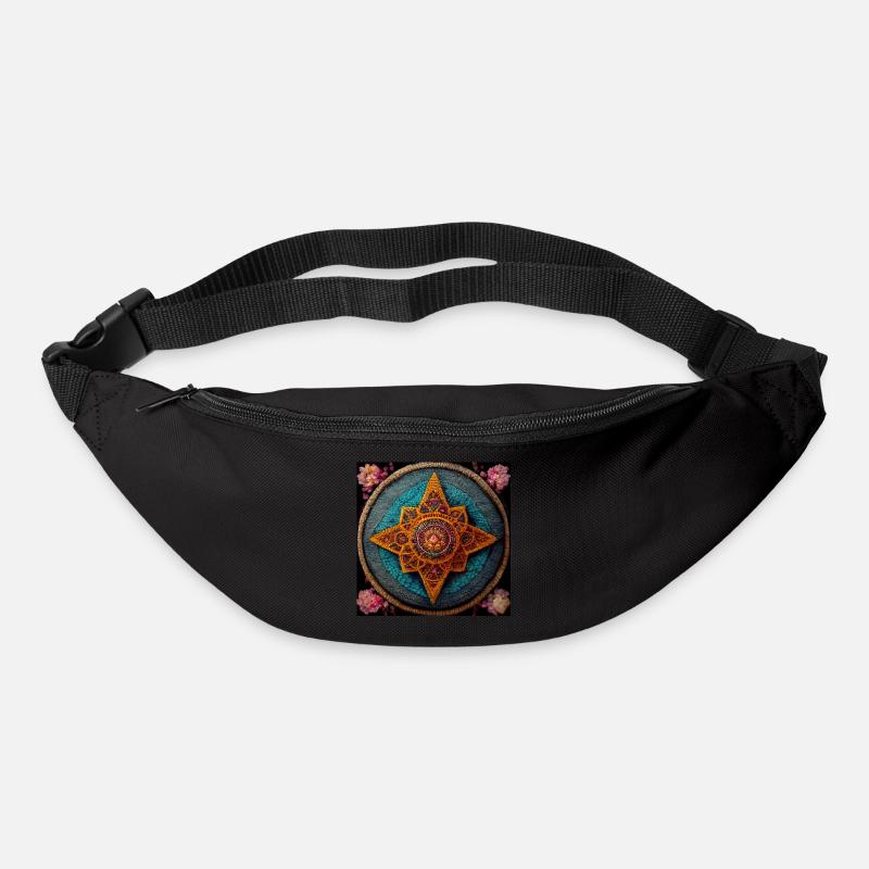 Boho Mandala Abstract - Gürteltasche - Schwarz