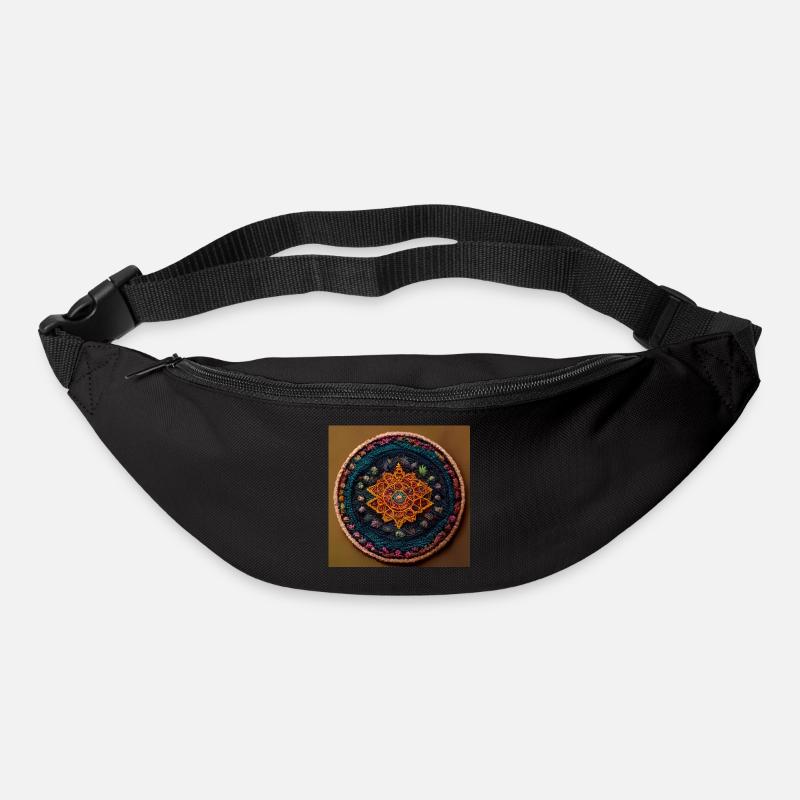 Boho Mandala Abstract - Bum bag - black