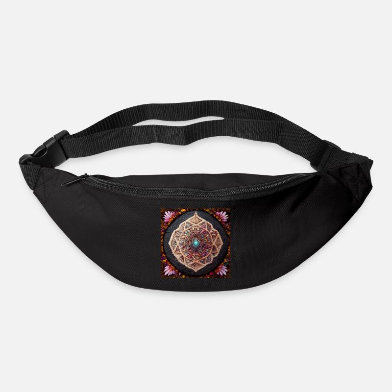 Boho Mandala Abstract - Gürteltasche - Schwarz