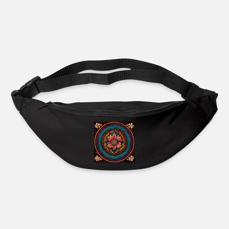 Boho Mandala Abstract - Bum bag - black