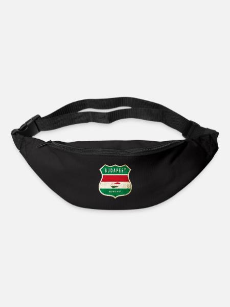 Budapest Ungarn Flaggen Wappen Design - Gürteltasche - Schwarz