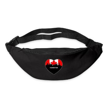 Hamilton Canada Flag Skyline Travel Souvenir - Bum bag - black - Front
