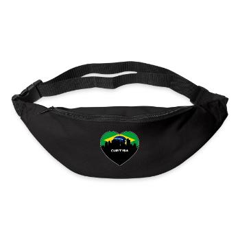 Curitiba Brasilien Flagge Skyline Reise Souvenir - Gürteltasche - Schwarz - Vorne