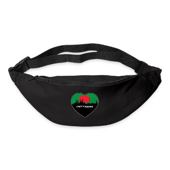 Chittagong Bangladesch Flagge Skyline Reise Souvenir - Gürteltasche - Schwarz - Vorne