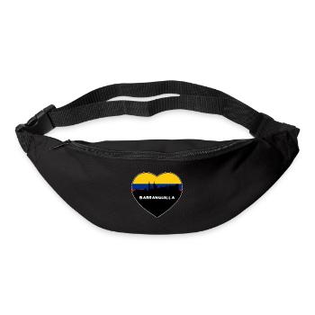 Barranquilla Kolumbien Flagge Skyline Reise Souvenir - Gürteltasche - Schwarz - Vorne