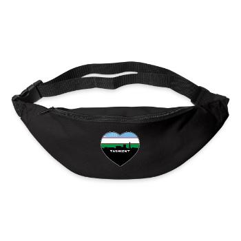Taschkent Usbekistan Flagge Skyline Reise Souvenir - Gürteltasche - Schwarz - Vorne