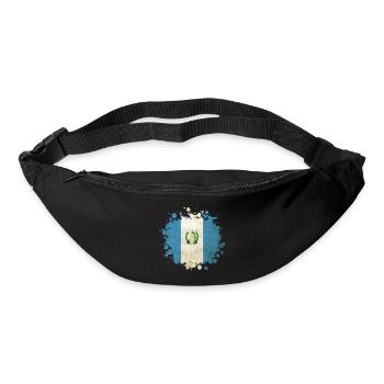 Blob de drapeaux vintage du Guatemala - Sac banane - noir - Devant