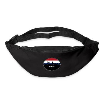 Almere Pays-Bas Flag Skyline Silhouette Voyage - Sac banane - noir - Devant