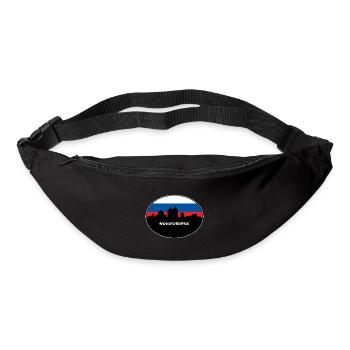 Novossibirsk Russie Flag Skyline Silhouette Voyage - Sac banane - noir - Devant