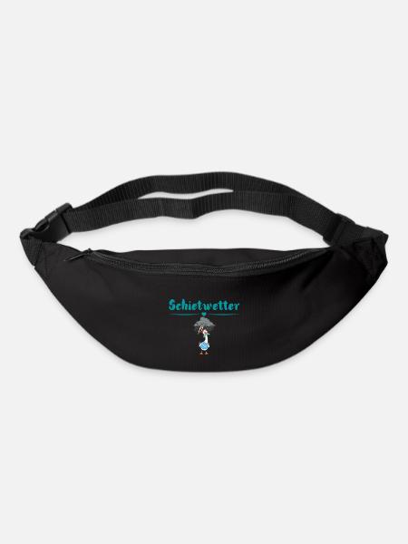 Schietwetter Möwe. Maritime Kleidung - Gürteltasche - Schwarz