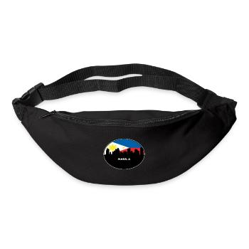Manila Philippines Flag Skyline Silhouette Travel - Bum bag - black - Front